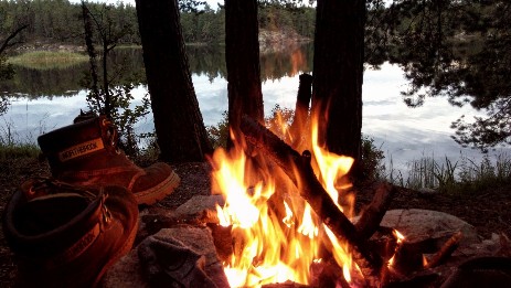 campfire Sörmlandsleden hiking